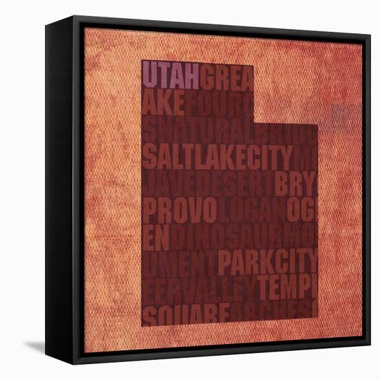 Utah State Words-David Bowman-Framed Premier Image Canvas