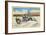 Utah, View of a Tractor Harvesting Salt near Great Salt Lake-Lantern Press-Framed Art Print