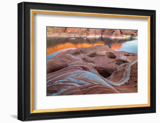 Utah. Weathering Pit Ridge at Lake Powell-Jaynes Gallery-Framed Photographic Print