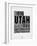 Utah Word Cloud 2-NaxArt-Framed Art Print