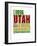 Utah Word Cloud Map-NaxArt-Framed Art Print