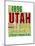 Utah Word Cloud Map-NaxArt-Mounted Art Print