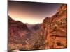 Utah, Zion National Park, from Canyon Overlook, USA-Alan Copson-Mounted Photographic Print