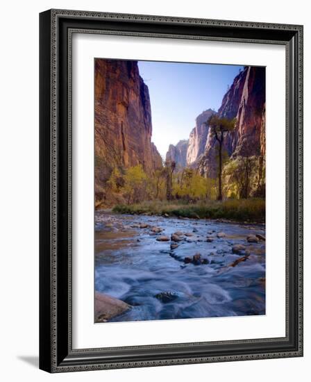 Utah, Zion National Park, the Narrows of North Fork Virgin River, USA-Alan Copson-Framed Photographic Print