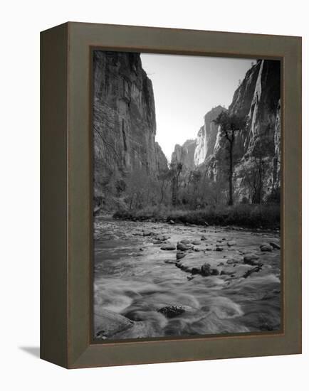 Utah, Zion National Park, the Narrows of North Fork Virgin River, USA-Alan Copson-Framed Premier Image Canvas