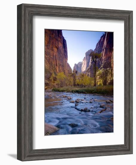 Utah, Zion National Park, the Narrows of North Fork Virgin River, USA-Alan Copson-Framed Photographic Print