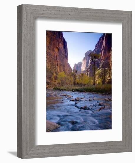 Utah, Zion National Park, the Narrows of North Fork Virgin River, USA-Alan Copson-Framed Photographic Print