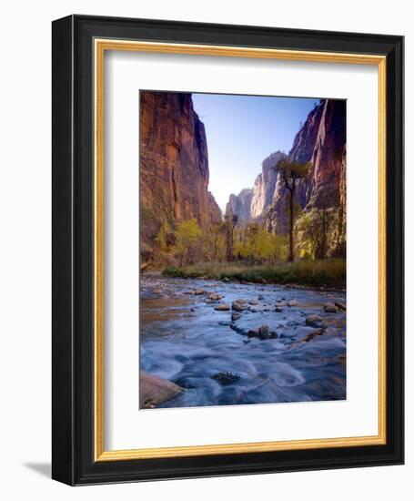 Utah, Zion National Park, the Narrows of North Fork Virgin River, USA-Alan Copson-Framed Photographic Print