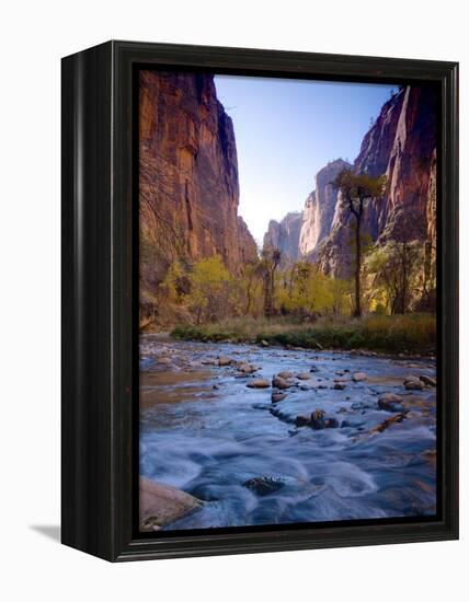 Utah, Zion National Park, the Narrows of North Fork Virgin River, USA-Alan Copson-Framed Premier Image Canvas