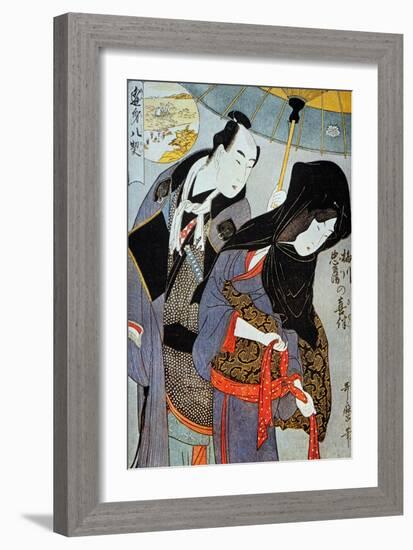 Utamaro: Lovers, 1797-Kitagawa Utamaro-Framed Giclee Print