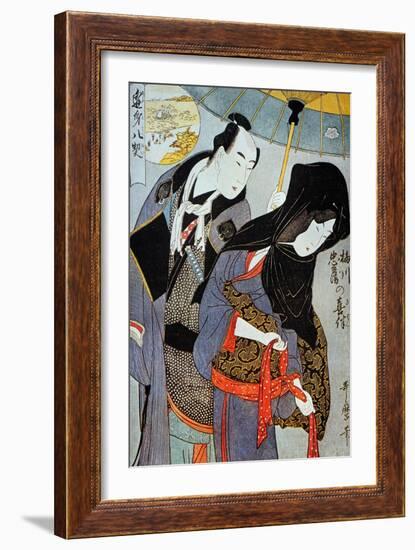 Utamaro: Lovers, 1797-Kitagawa Utamaro-Framed Giclee Print