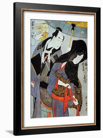 Utamaro: Lovers, 1797-Kitagawa Utamaro-Framed Giclee Print