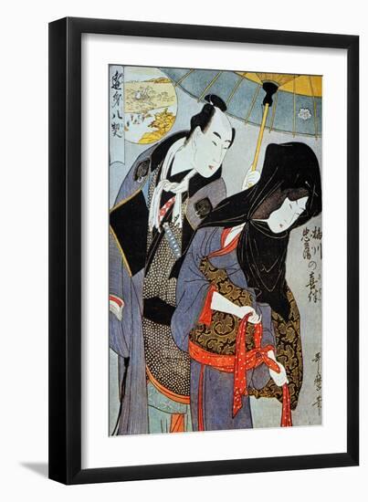 Utamaro: Lovers, 1797-Kitagawa Utamaro-Framed Giclee Print