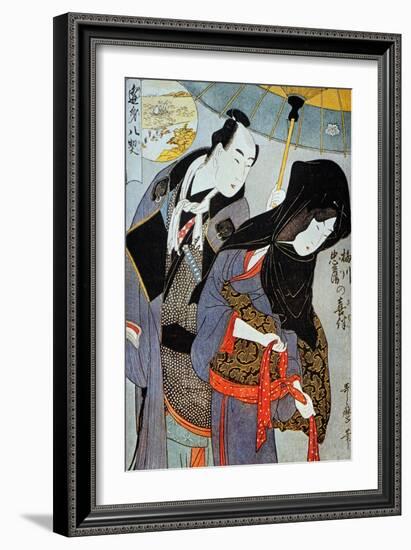 Utamaro: Lovers, 1797-Kitagawa Utamaro-Framed Giclee Print