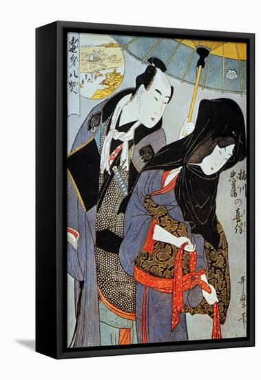 Utamaro: Lovers, 1797-Kitagawa Utamaro-Framed Premier Image Canvas