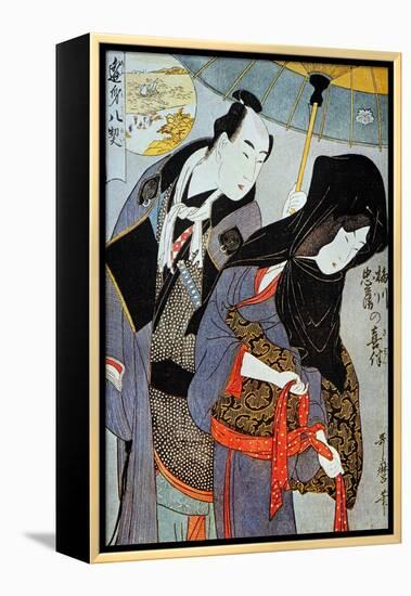Utamaro: Lovers, 1797-Kitagawa Utamaro-Framed Premier Image Canvas