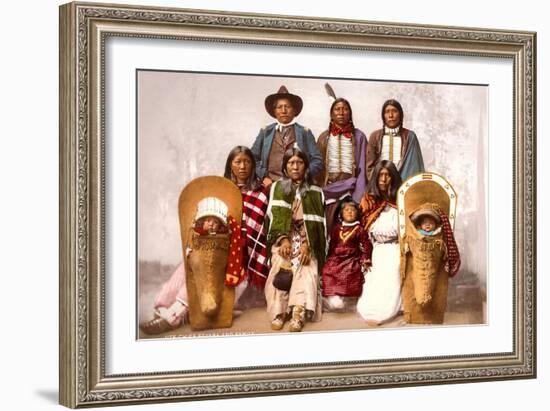 Ute Indians, Chief Sevara and Family-null-Framed Art Print