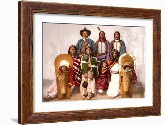 Ute Indians, Chief Sevara and Family-null-Framed Art Print