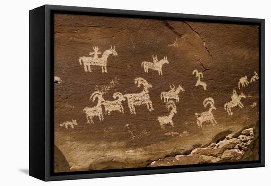Ute Petroglyphs, Arches National Park, Utah, USA-Roddy Scheer-Framed Premier Image Canvas