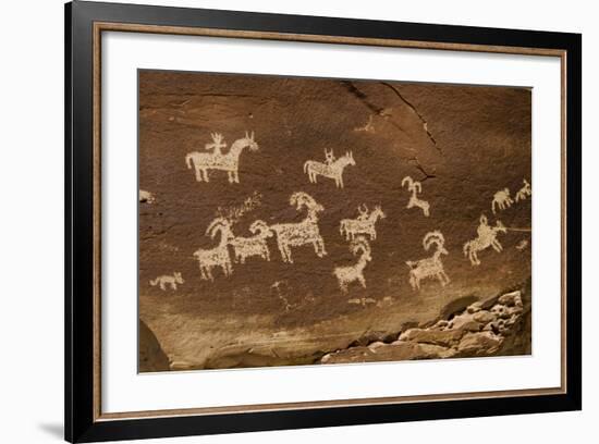 Ute Petroglyphs, Arches National Park, Utah, USA-Roddy Scheer-Framed Photographic Print