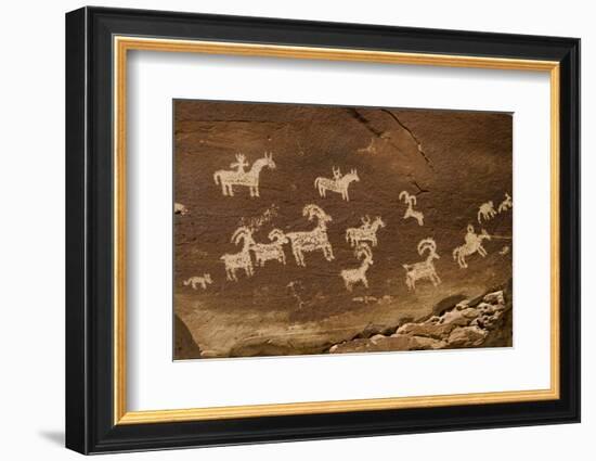 Ute Petroglyphs, Arches National Park, Utah, USA-Roddy Scheer-Framed Photographic Print