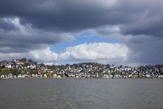 Germany, Hamburg, Rain Clouds over the Bank of the River Elbe in Hamburg-Blankenese-Uwe Steffens-Photographic Print