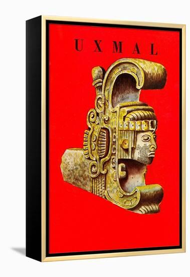 Uxmal, Mexican Travel Poster-null-Framed Stretched Canvas