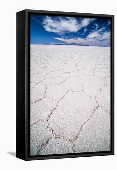 Uyuni Salt Flats Patterns Landscape (Salar De Uyuni), Uyuni, Bolivia, South America-Matthew Williams-Ellis-Framed Premier Image Canvas