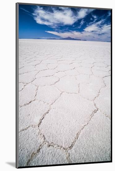 Uyuni Salt Flats Patterns Landscape (Salar De Uyuni), Uyuni, Bolivia, South America-Matthew Williams-Ellis-Mounted Photographic Print