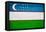 Uzbekistan Flag Design with Wood Patterning - Flags of the World Series-Philippe Hugonnard-Framed Stretched Canvas