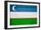 Uzbekistan Flag Design with Wood Patterning - Flags of the World Series-Philippe Hugonnard-Framed Art Print