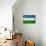 Uzbekistan Flag Design with Wood Patterning - Flags of the World Series-Philippe Hugonnard-Mounted Art Print displayed on a wall