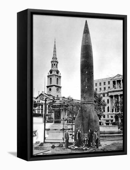 V-2 Rocket in Trafalgar Square, 1945-null-Framed Premier Image Canvas