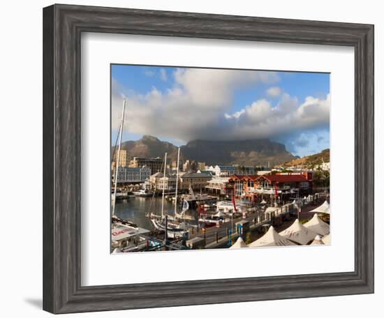 V & a Waterfront With Table Mountain in Background, Cape Town, South Africa, Africa-Sergio Pitamitz-Framed Photographic Print