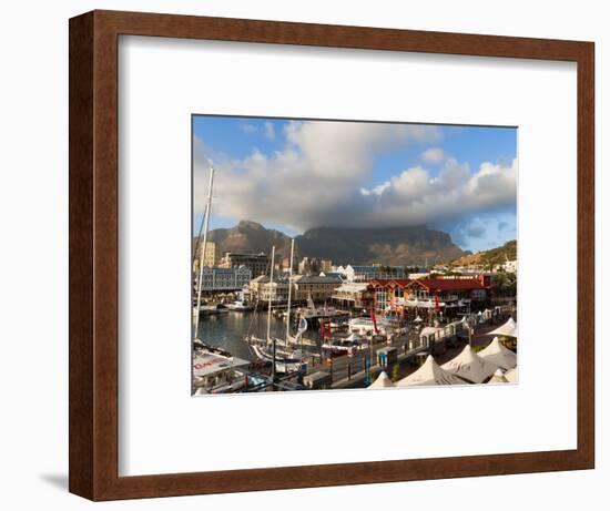 V & a Waterfront With Table Mountain in Background, Cape Town, South Africa, Africa-Sergio Pitamitz-Framed Photographic Print