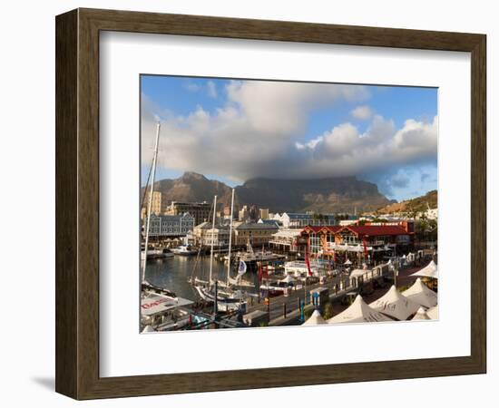V & a Waterfront With Table Mountain in Background, Cape Town, South Africa, Africa-Sergio Pitamitz-Framed Photographic Print