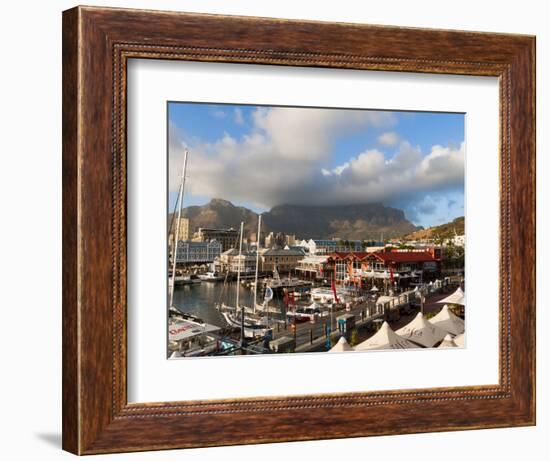 V & a Waterfront With Table Mountain in Background, Cape Town, South Africa, Africa-Sergio Pitamitz-Framed Photographic Print