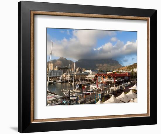 V & a Waterfront With Table Mountain in Background, Cape Town, South Africa, Africa-Sergio Pitamitz-Framed Photographic Print