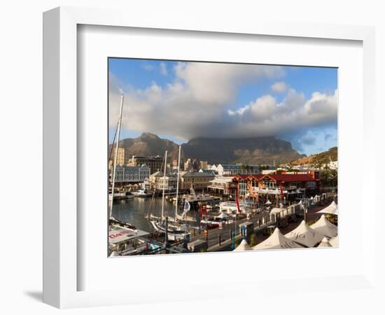 V & a Waterfront With Table Mountain in Background, Cape Town, South Africa, Africa-Sergio Pitamitz-Framed Photographic Print