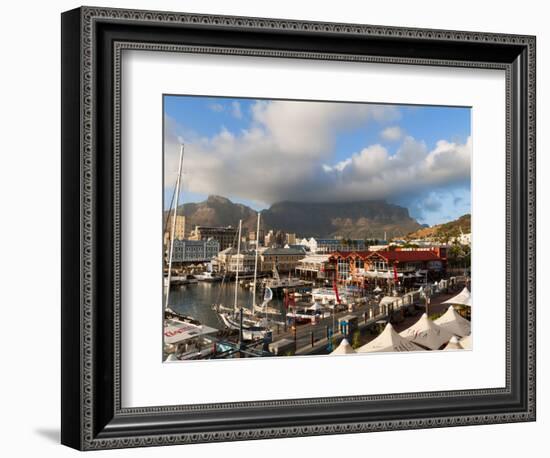 V & a Waterfront With Table Mountain in Background, Cape Town, South Africa, Africa-Sergio Pitamitz-Framed Photographic Print