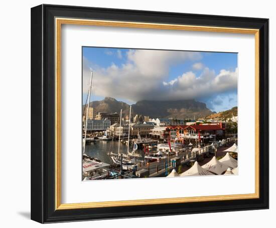 V & a Waterfront With Table Mountain in Background, Cape Town, South Africa, Africa-Sergio Pitamitz-Framed Photographic Print