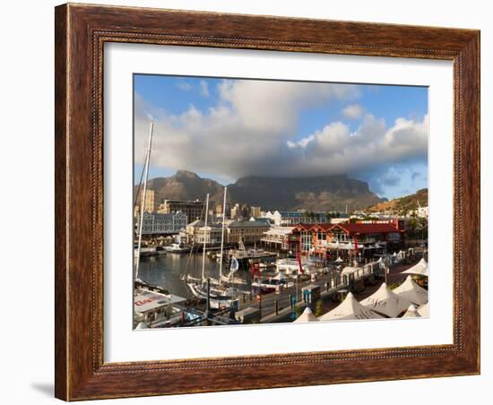 V & a Waterfront With Table Mountain in Background, Cape Town, South Africa, Africa-Sergio Pitamitz-Framed Photographic Print