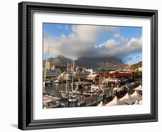 V & a Waterfront With Table Mountain in Background, Cape Town, South Africa, Africa-Sergio Pitamitz-Framed Photographic Print