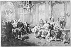 Wolfgang Amadeus Mozart Received by Madame De Pompadour-V. De Paredes-Art Print