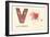 V is for Valentine-null-Framed Premium Giclee Print