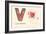 V is for Valentine-null-Framed Premium Giclee Print