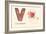 V is for Valentine-null-Framed Art Print