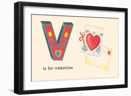 V is for Valentine-null-Framed Art Print