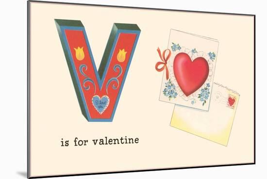 V is for Valentine-null-Mounted Art Print