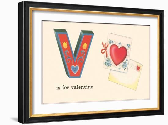 V is for Valentine-null-Framed Art Print